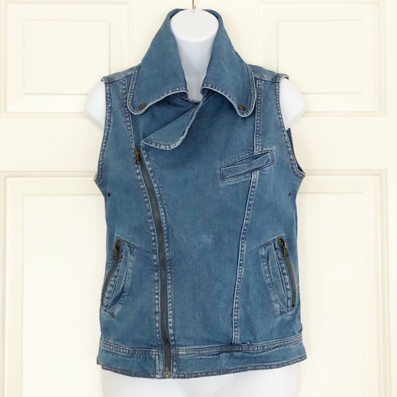 Mike & Chris Motorcycle Biker Denim Vest - Picture 2 of 11